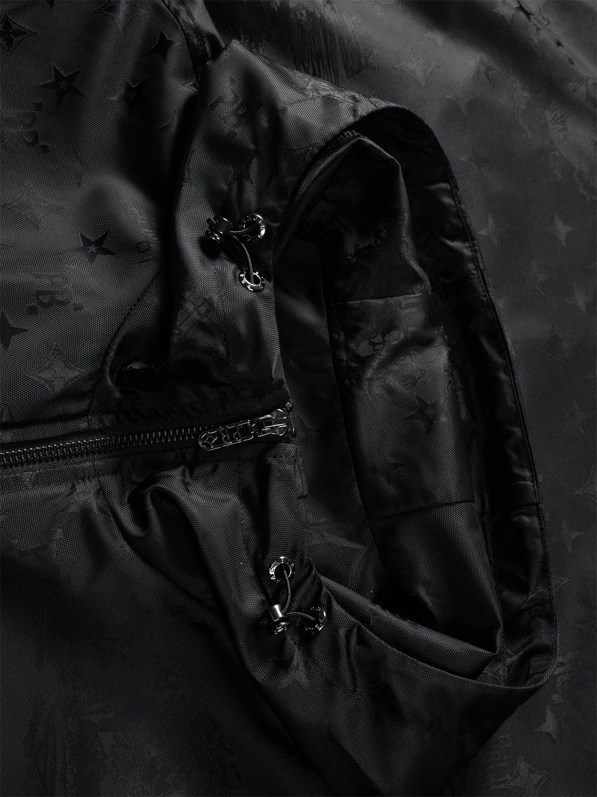 Men's Tonal Jacquard Hooded Jacket