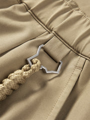 Men's Khaki Modal Wide-Leg Pants