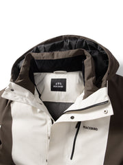 Men's Water-Repellent Colorblock Hooded Down Jacket