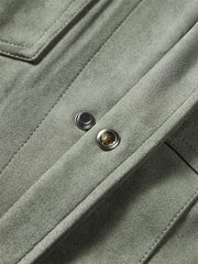 Men's Faux Suede Textured Jacquard Jacket