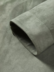 Men's Faux Suede Textured Jacquard Jacket