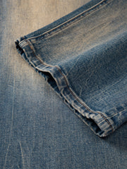 Men's Vintage Contrast Straight Jeans