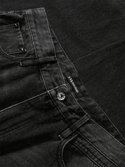 Men's Washed Cotton Wide-Leg Jeans