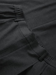 Men's Pleated Straight-Leg Fleece-Lined Suit Pants