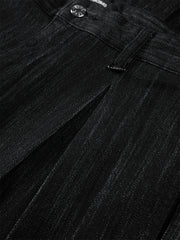 Men's Textured Straight-Leg Cargo Jeans