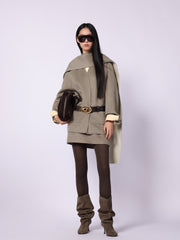 Women's Casual Wool-Silk Double-Face Reversible Coat
