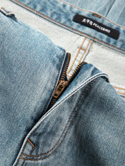 Men's Washed Tapered Jeans