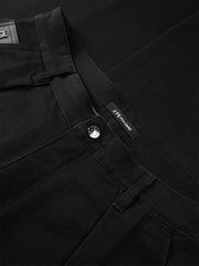 Men's Wide-Leg Jeans with Vintage Faux Leather Patch