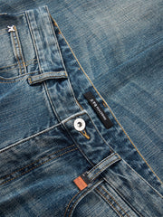 Men's Gradient Whiskered Straight-Leg Jeans