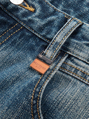 Men's Gradient Whiskered Straight-Leg Jeans