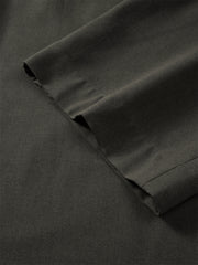 Men's Pleated Wide-Leg Fleece-Lined Suit Pants