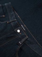 Men's Topstitched Washed Straight-Leg Jeans