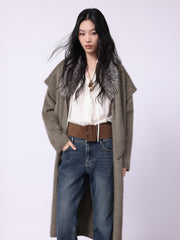 Women's Casual 100% Yak Down Longline Knit Cardigan