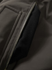 Men's Brown Short Puffer Jacket