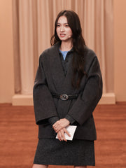 Women's Commuter Wool-Blend Robe Coat