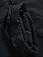 Men's Water-Repellent Hooded Mid-Length Down Jacket