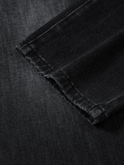 Men's Cashmere-Blend Fleece-Lined Tapered Jeans