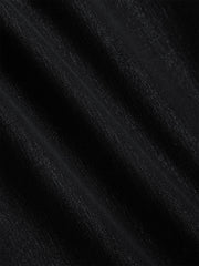 Men's Black Drawstring Elastic-Waist Jeans