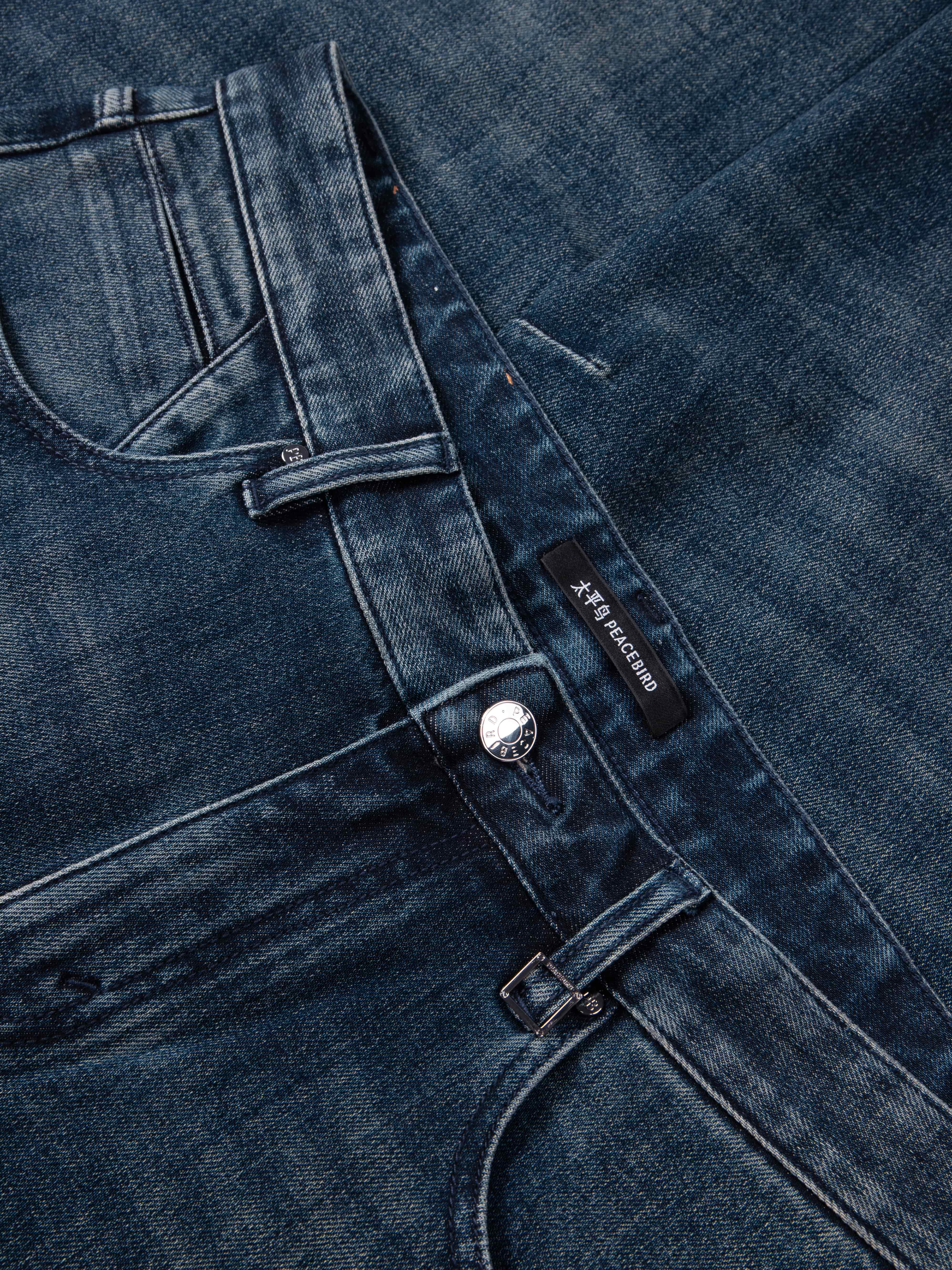 Men's Thermal Washed Tapered Jeans