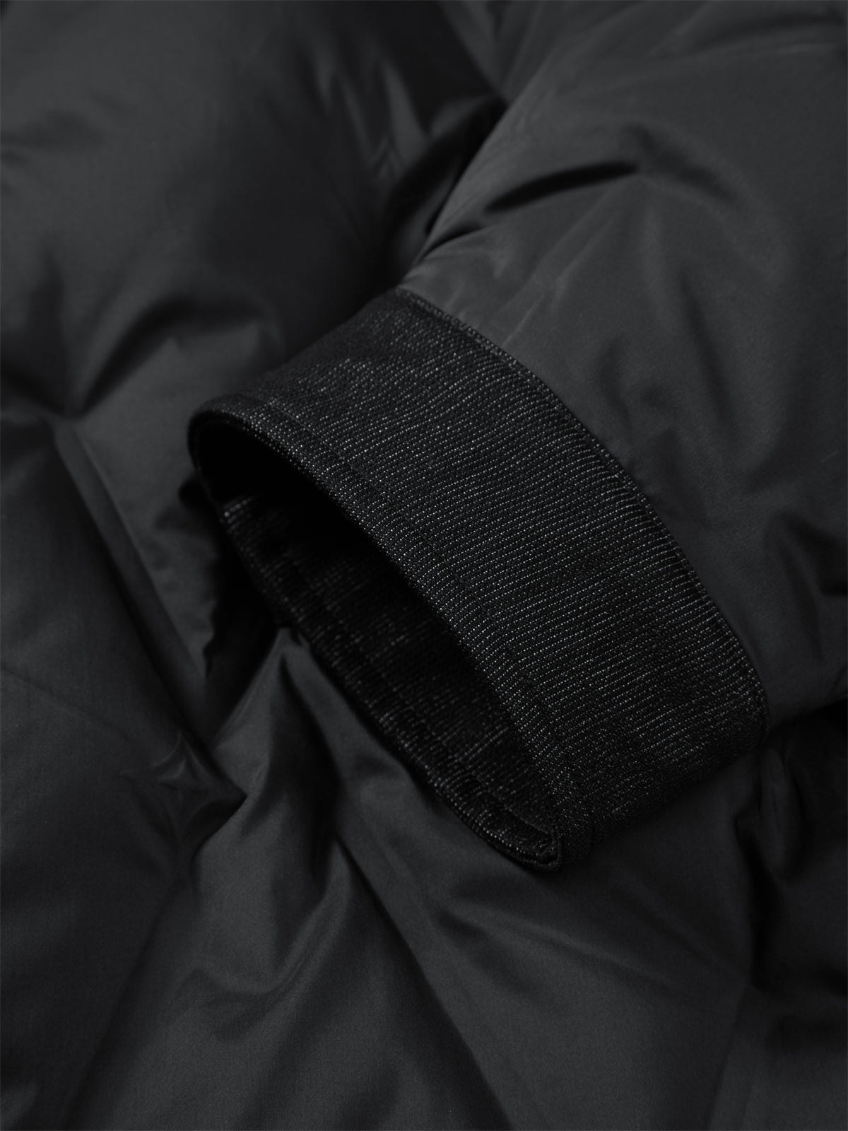 Men's Goose Down Denim-Panel Shirt Jacket