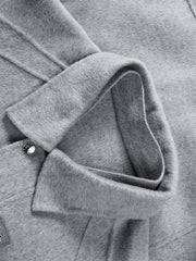 Men's Grey Wool-Blend Textured Jacket