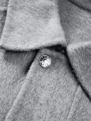 Men's Grey Wool-Blend Textured Jacket