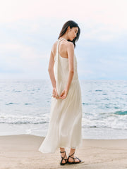 Women's French-style Halter Neck Holiday Dress