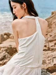 Women's French-style Halter Neck Holiday Dress