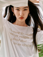 Women's Letter Long Sleeve T-Shirt Two-Piece Set