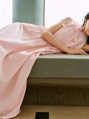 Women's French-style pink halter dress