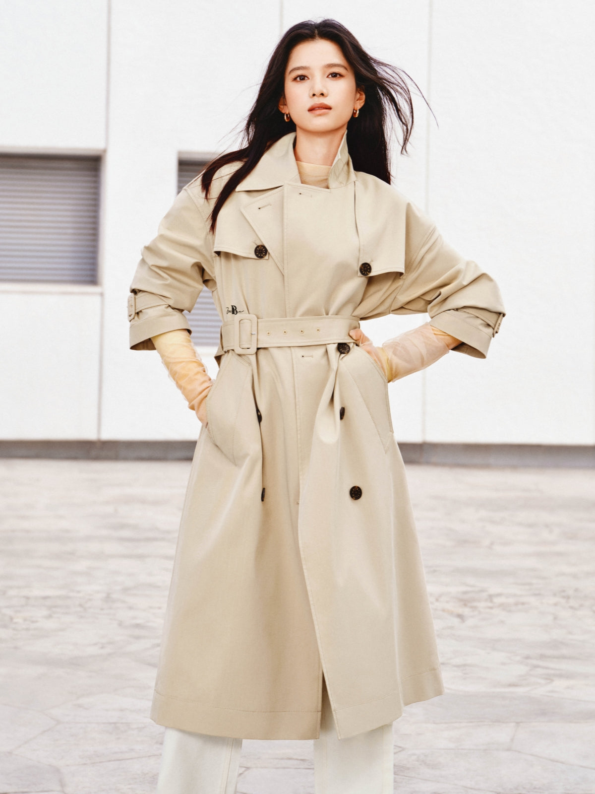 Women's Double-Breasted Trench Coat