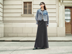 Women's Short Washed Raw-Hem Denim Jacket