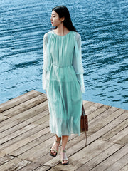 Women's Sleeveless Vacation Dress with Back Cutout