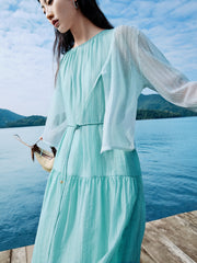 Women's Sleeveless Vacation Dress with Back Cutout