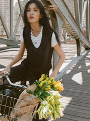 Women's Casual Detachable-Sleeve Knit Top