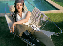 Women's wide-leg casual pants with a scarf