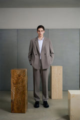 Men's Drapey Straight-Leg Suit Pants