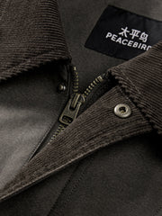 Men's Barn-Style Faux-Suede Safari Jacket