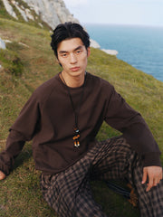 Men's Textured Waffle Knit Sweatshirt