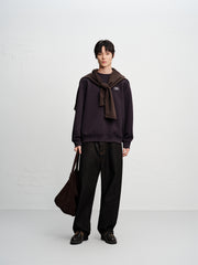 Men's Embossed Embroidery Pullover Sweatshirt