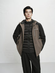 Men's Contrast-Panel Hooded Jacket