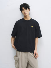 Men's Relaxed-Fit Cotton T-Shirt with Embroidery