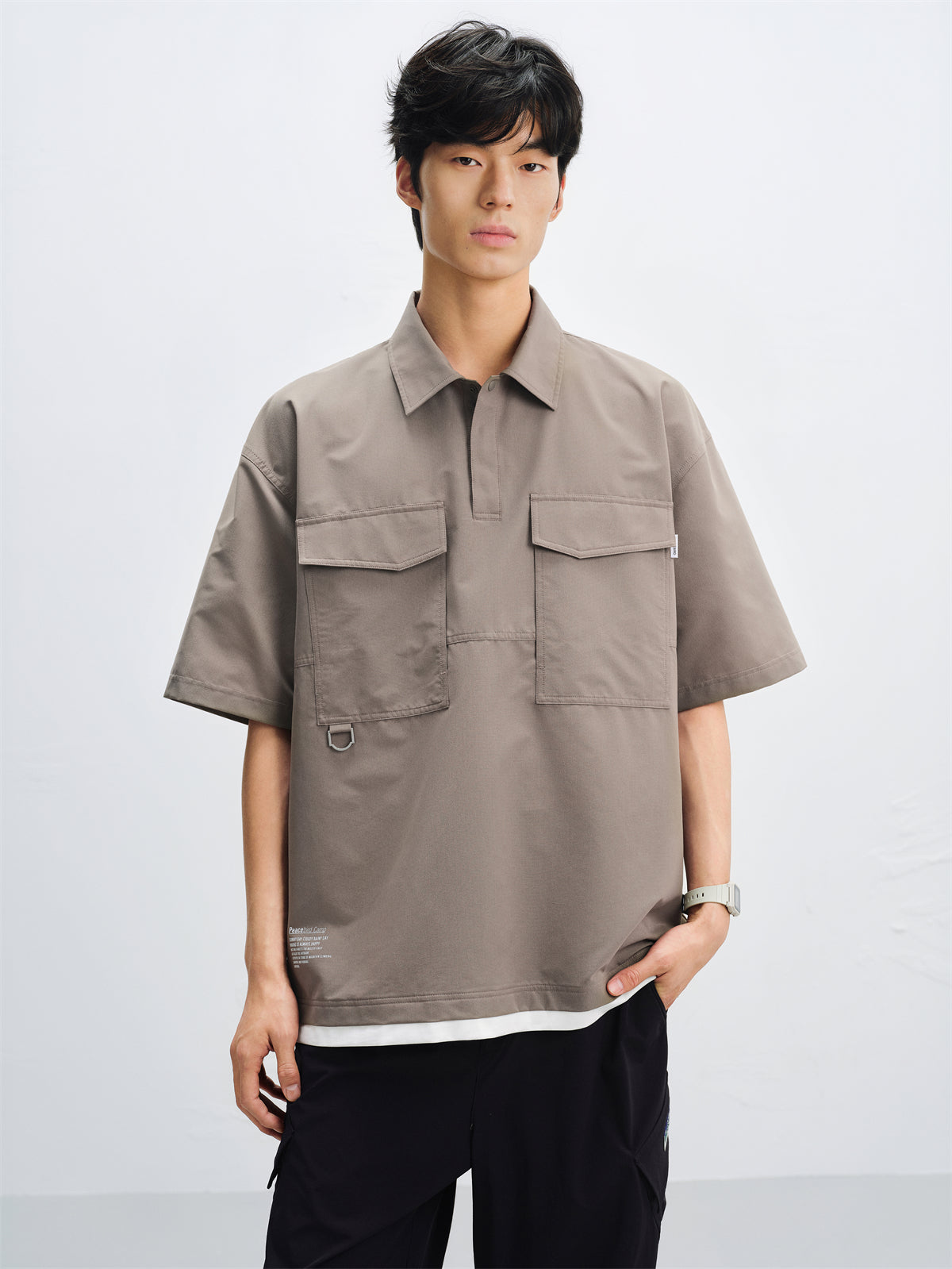Men's Utility Polo Shirt with Patch Pockets