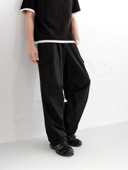 Men's Utility-Inspired Wide-Leg Trousers