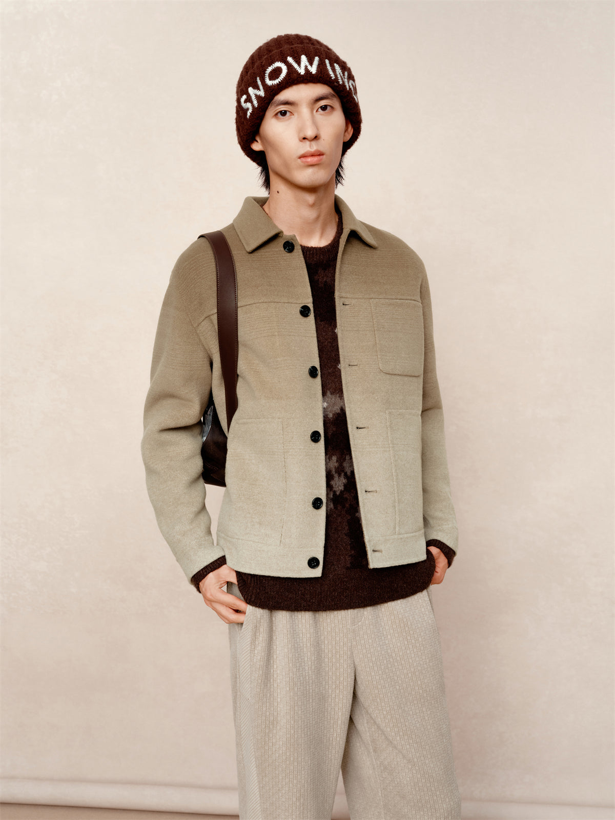 Men's Gradient Sheep Wool Jacket