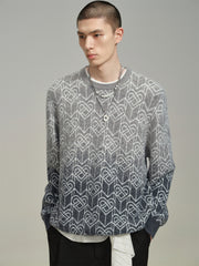 Men's Gradient Jacquard Sweater