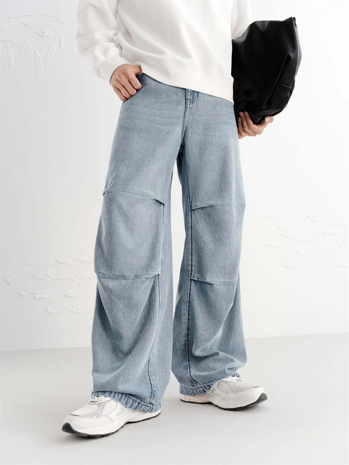 Men's Lyocell Wide-Leg Jeans