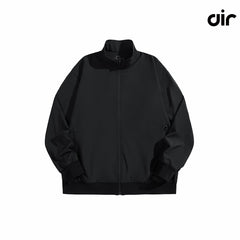 Men's Black Stand Collar Jacket