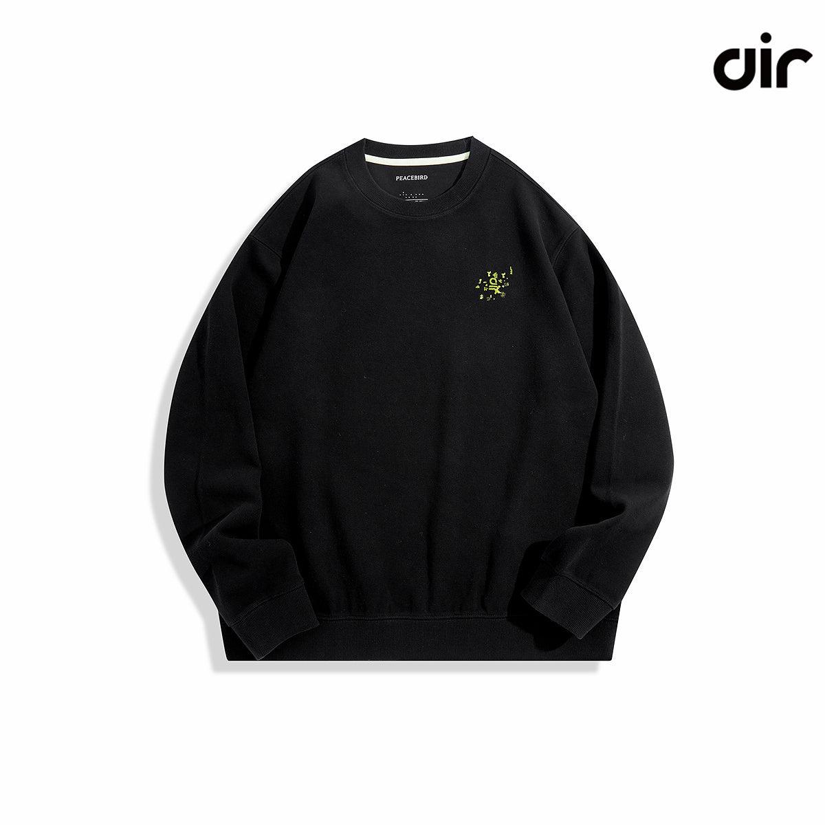 Men's Black Embroidered Sweatshirt