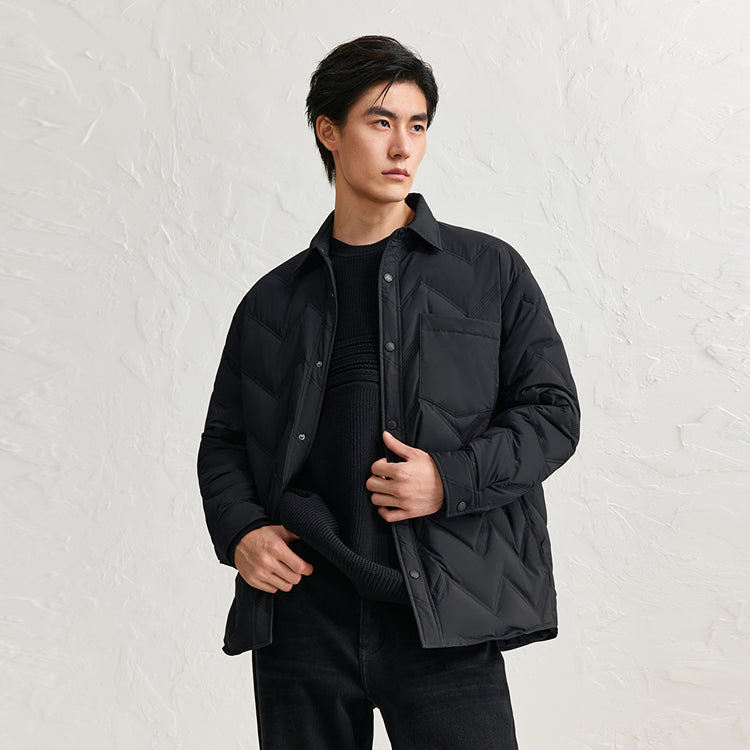 Men's Lightweight Shirt Puffer Jacket